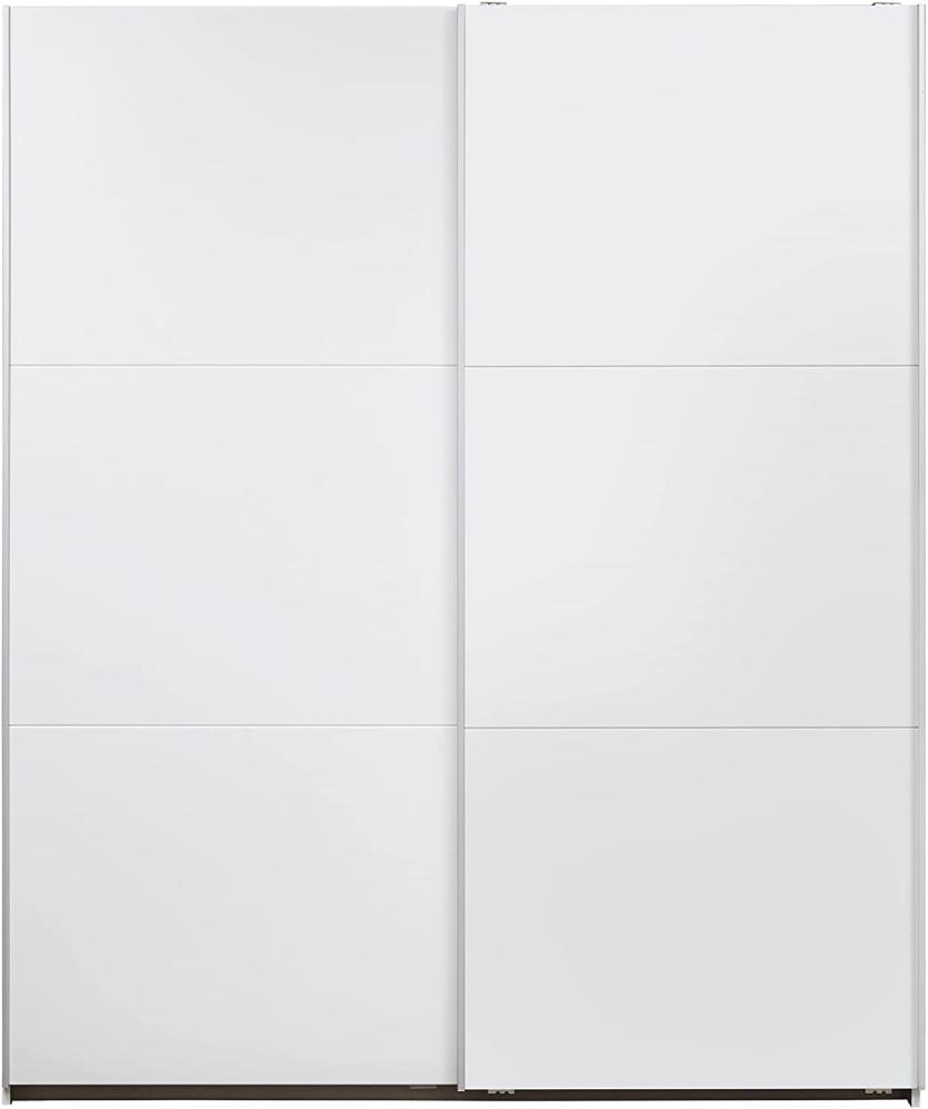 Rauch Möbel Santiago Schrank Schwebetürenschrank Weiß 2-türig inkl. Zubehörpaket Premium 6 Einlegeböden, 2 Kleiderstangen, 1 Hakenleiste, Türdämpfer-Set, BxHxT 175x210x59 cm Bild 1