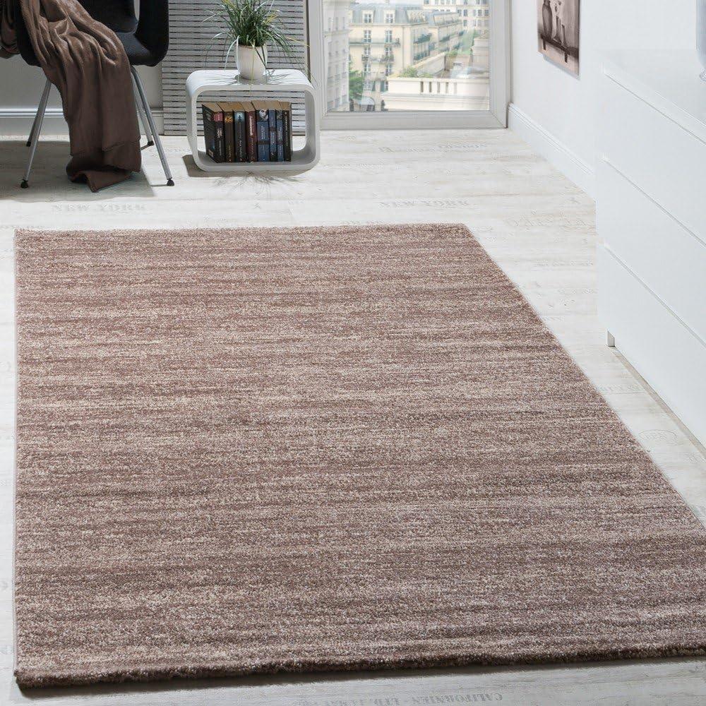 Paco Home Teppich Wohnzimmer, Flur Läufer in versch. Designs, Farben u. Größen, Kurzflor, Grösse:120x170 cm, Farbe:Beige 8 Bild 1