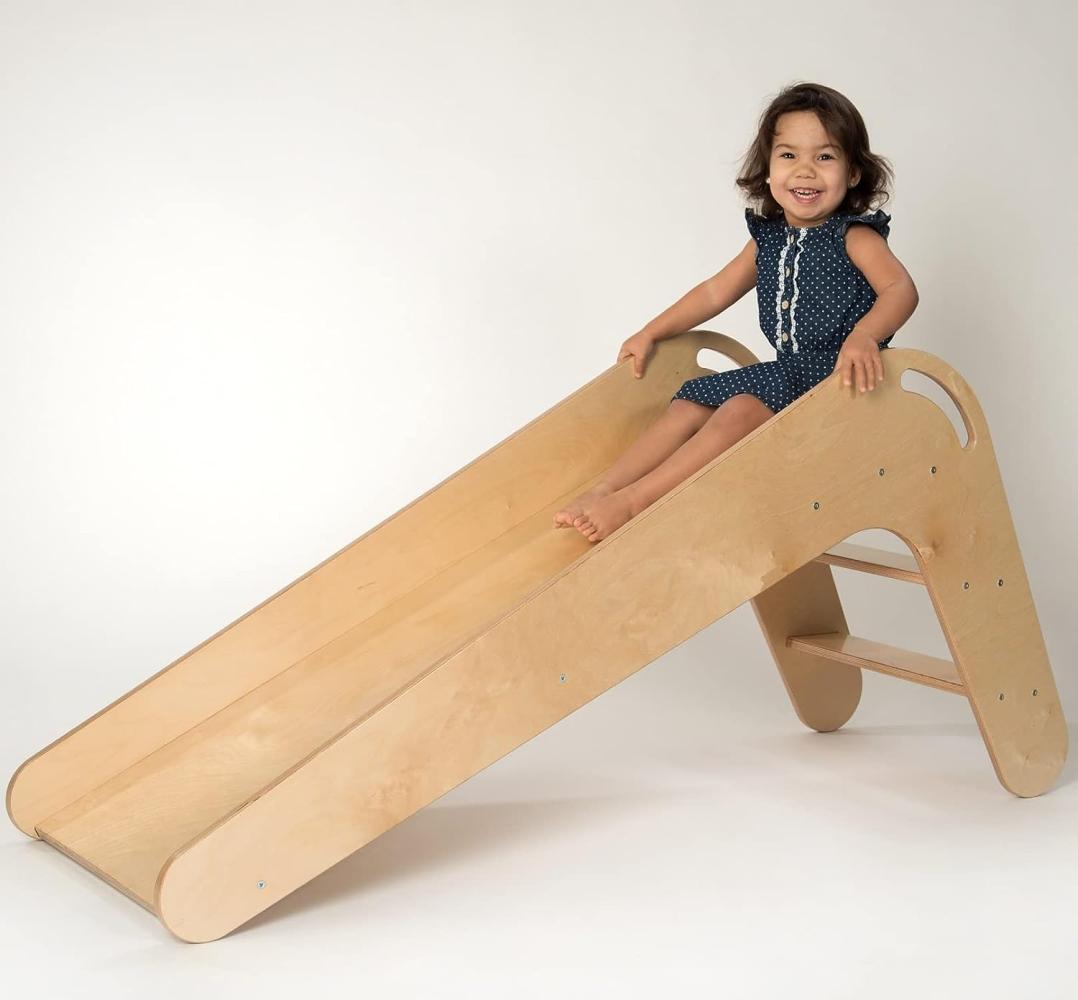 KidsBo Indoor-Holzrutsche in Natur Bild 1