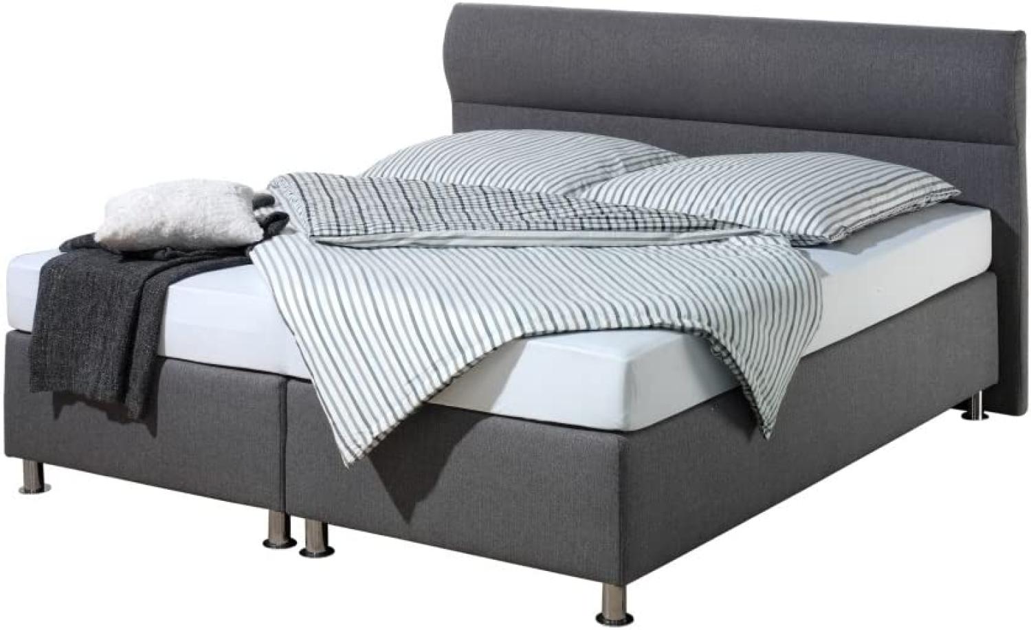 Maintal Boxspringbett Filipo, 180 x 200 cm, Stoff, Bonellfederkern Matratze h3, Anthrazit Bild 1