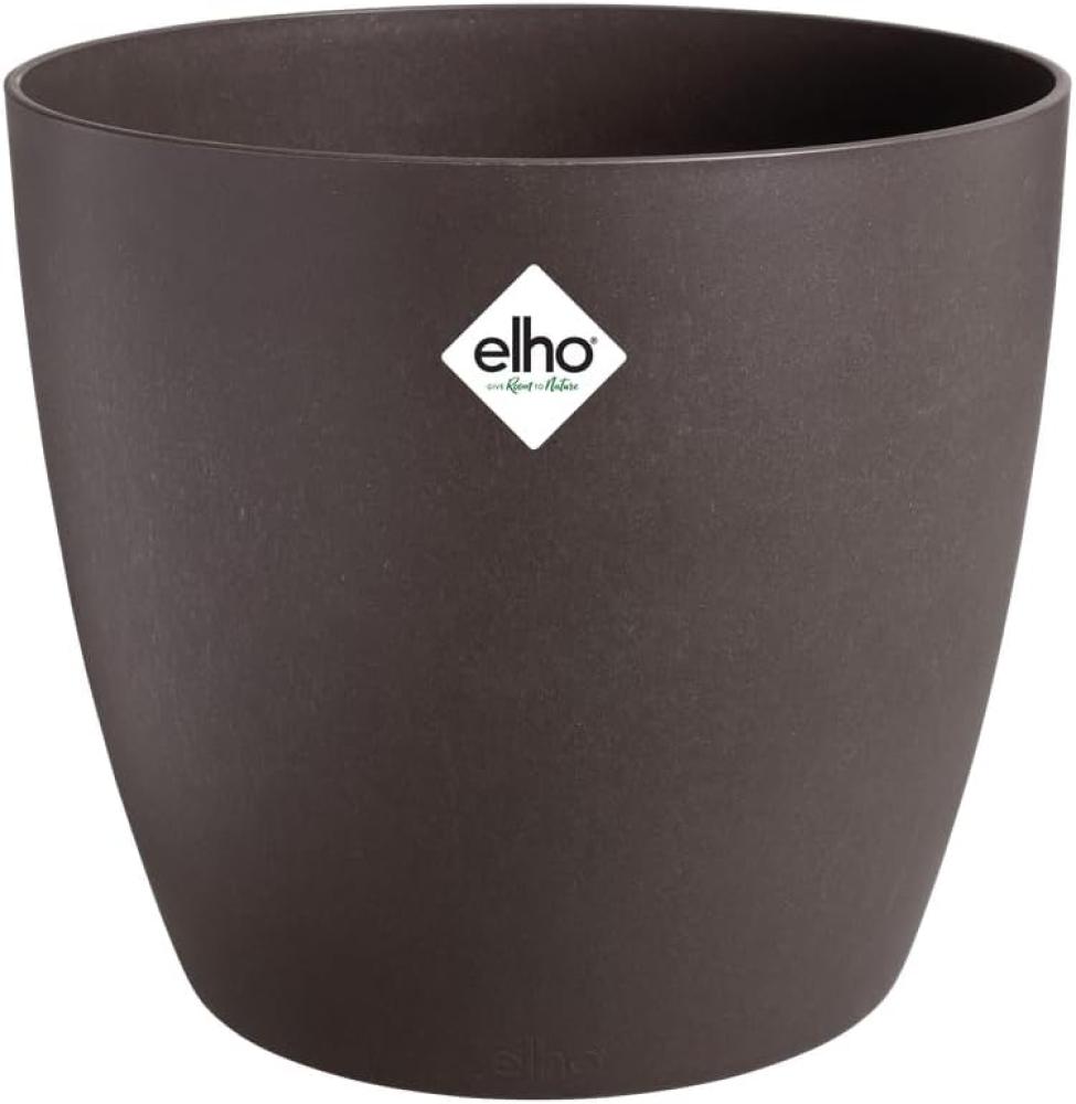 elho The Coffee Collection Rund 16 cm – Blumentopf für den Innenbereich – Hergestellt aus Kaffeesatz und recyceltem Kunststoff - Braun/Espresso Braun Bild 1