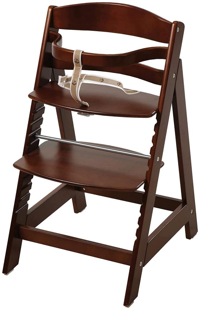 Roba 'Sit Up III' Treppenhochstuhl, braun, höhenverstellbar, mit Sicherheitsbügel und Gurtsystem, bis 50 kg belastbar Bild 1