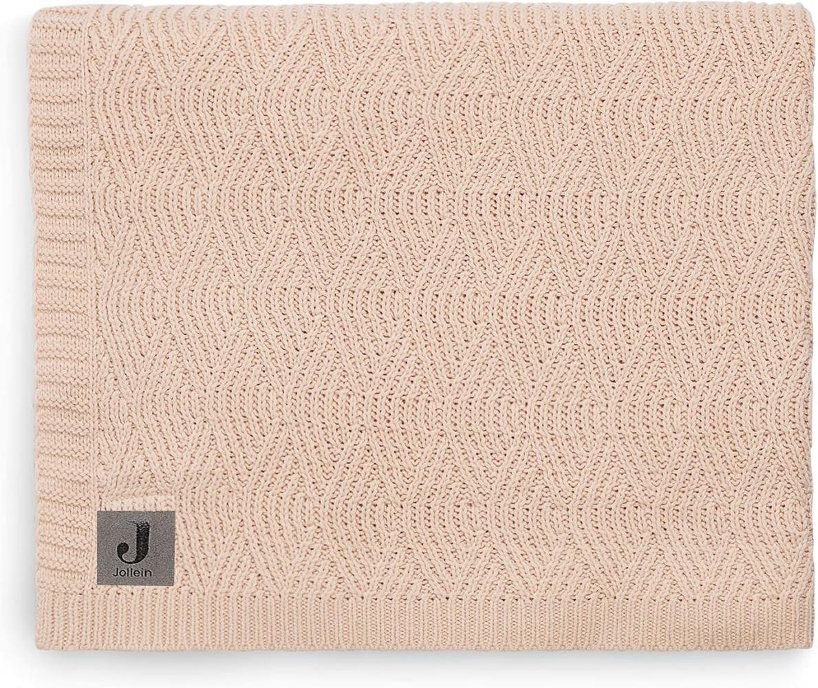 Jollein Strickdecke Decke Babydecke 75x100 cm River knit pale pink Bild 1