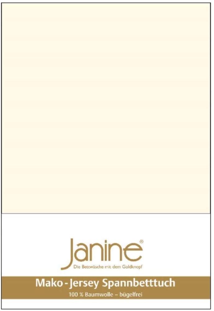 Janine Spannbetttuch 5007 Mako Jersey 180/200 bis 200/200 cm Natur Fb. 07 Bild 1
