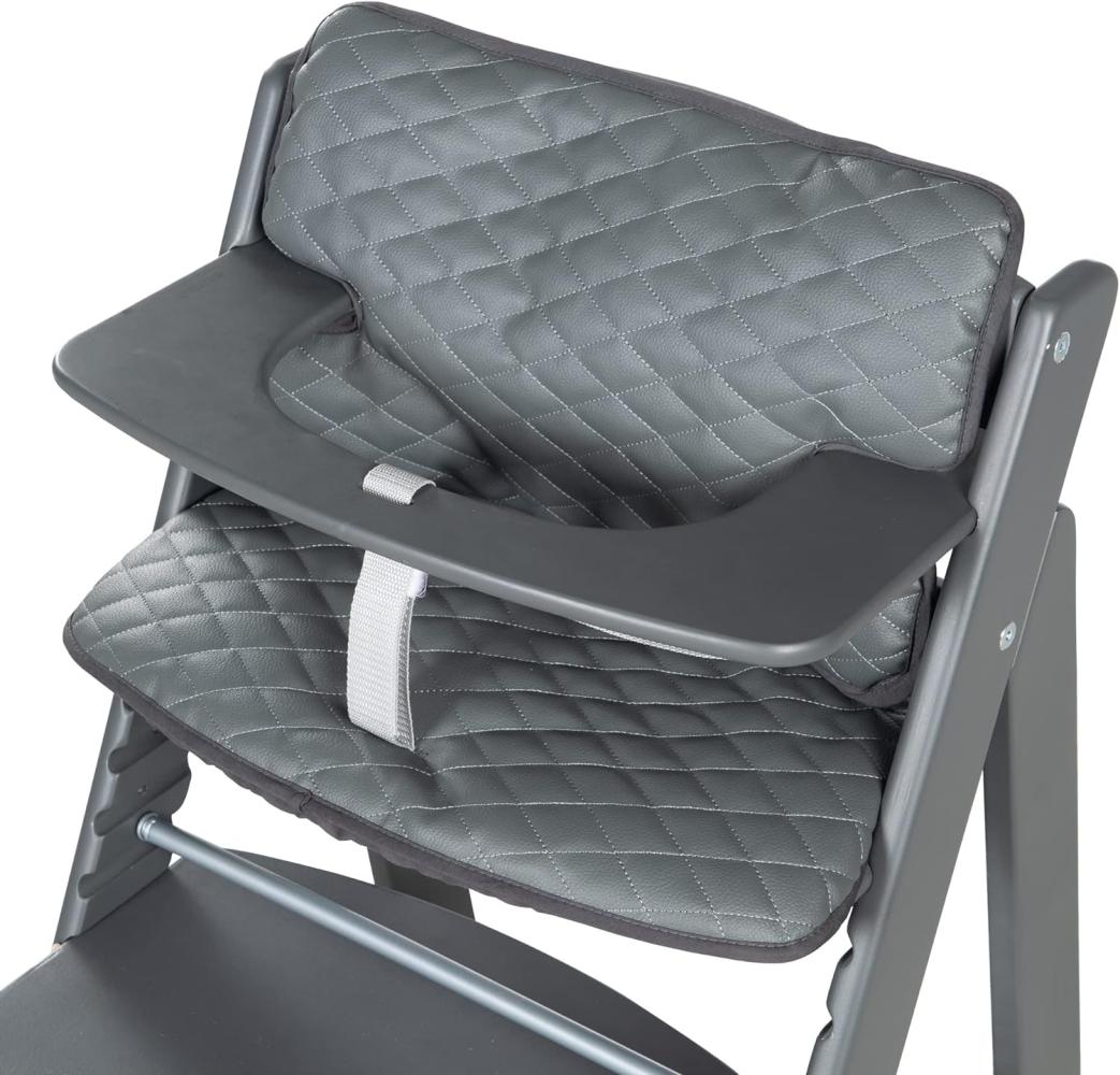 roba Sitzverkleinerer Sit Up 'Luxe' - 2-teilige Hochstuhleinlage 'Graphite gesteppt' - Sitzkissen für alle roba 'Sit Up' Treppenhochstühle Bild 1