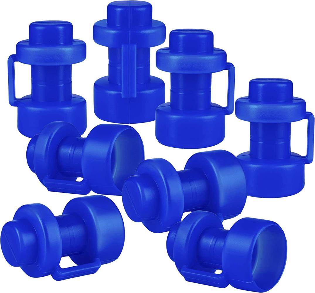 ONVAYA® Trampolin Endkappen | Set mit 8 Pfostenkappen für die Netzstangen des Trampolins | blau Bild 1