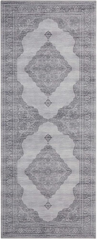 Vintage Teppich Carme Schiefergrau - 80x200x0,5cm Bild 1