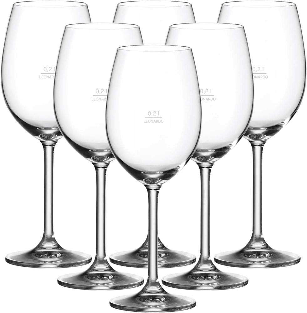 Leonardo DAILY Weißweinglas 0,2 l geeicht 6er Set "Gastro-Edition" Bild 1