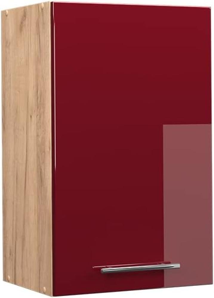 Vicco Küchenschrank Küchenmöbel Fame-Line modern Küche Einbauküche Küchenzeile Blende Unterschrank Hochschrank Hängeschrank Hochglanz (Eiche-Rot, Hängeschrank 45 cm) Bild 1