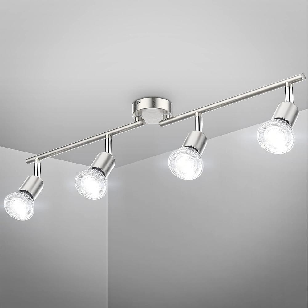 LED Deckenspot Wohnzimmer GU10 Metall Lampe Decken-Leuchte schwenkbar 4-flammig Bild 1