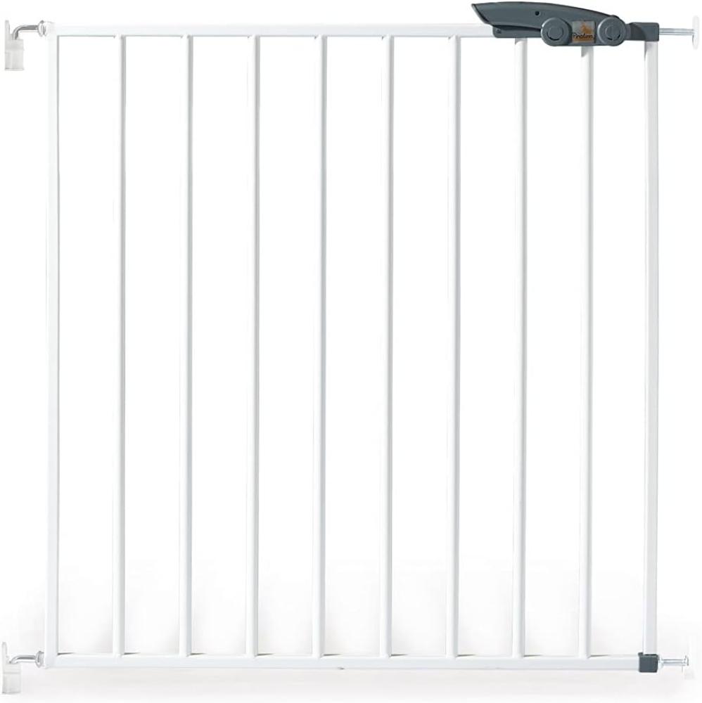 Pinolino 'Baby Lock Classic' Tür- und Treppenschutzgitter, für Türbreiten 69,5 cm bis 76,5 cm, zum Schrauben, Metall, Weiß Bild 1