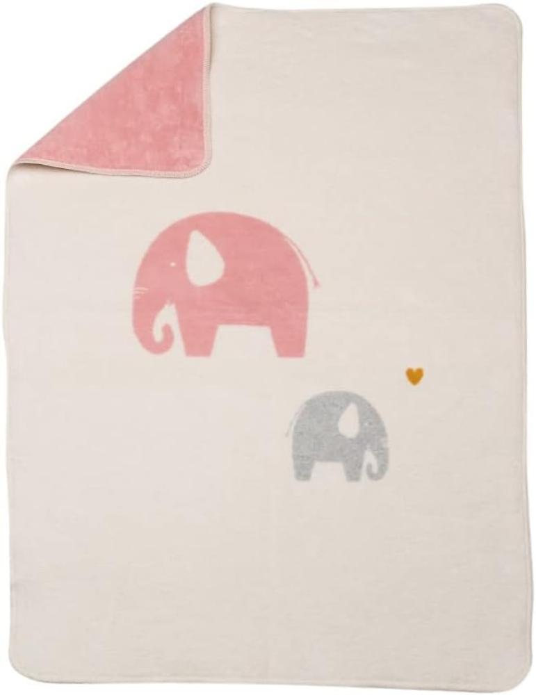 David Fussenegger Babydecke Maja Baumwolle Elefanten Altrosa (100x75cm) 16601470 Bild 1