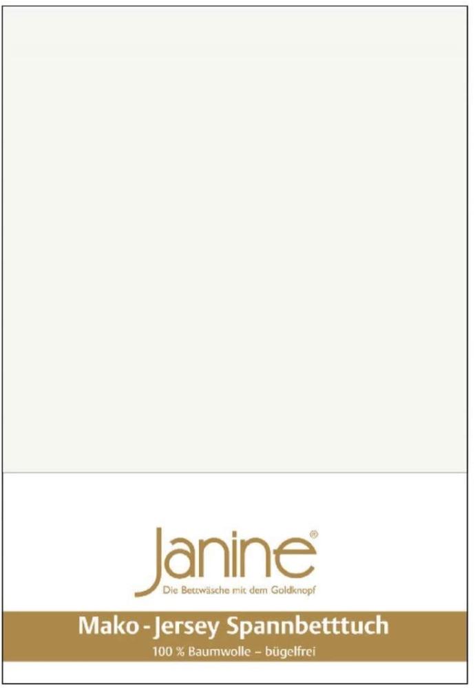 Janine Spannbetttuch 5007 Mako Jersey 140/200 bis 160/200 cm Ecru Fb. 09 Bild 1