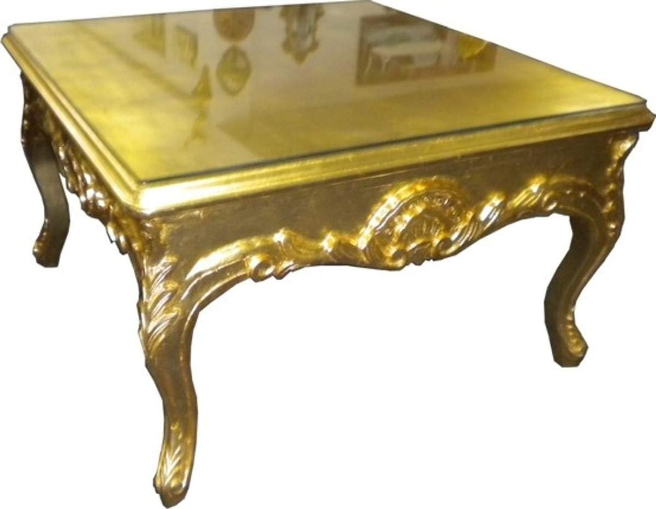 Casa Padrino Barock Beistelltisch Gold - Couch Tisch - Wohnzimmer Tisch - Couchtisch Bild 1