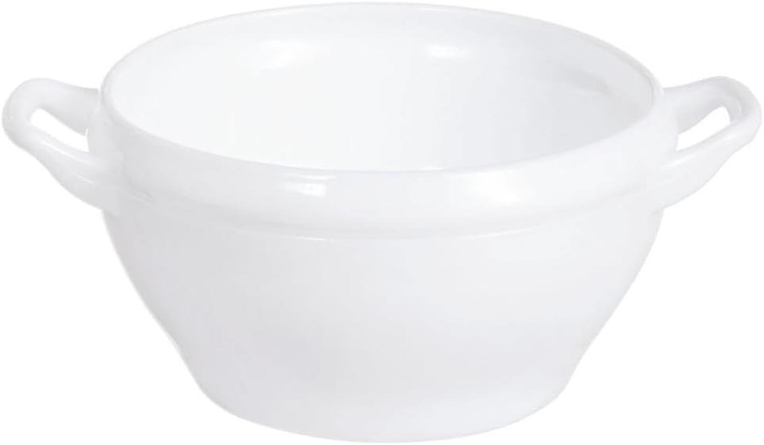 Suppentasse Hartglas weiß 540ml. Bild 1