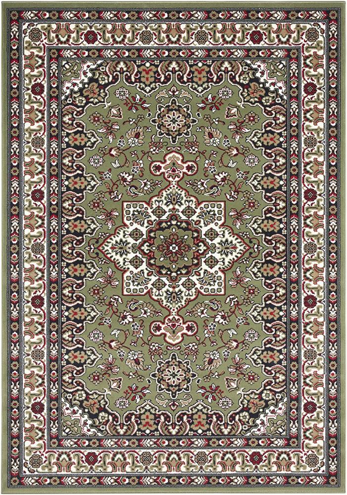 Orientalischer Kurzflor Teppich Parun Täbriz Grün - 160x230x0,9cm Bild 1