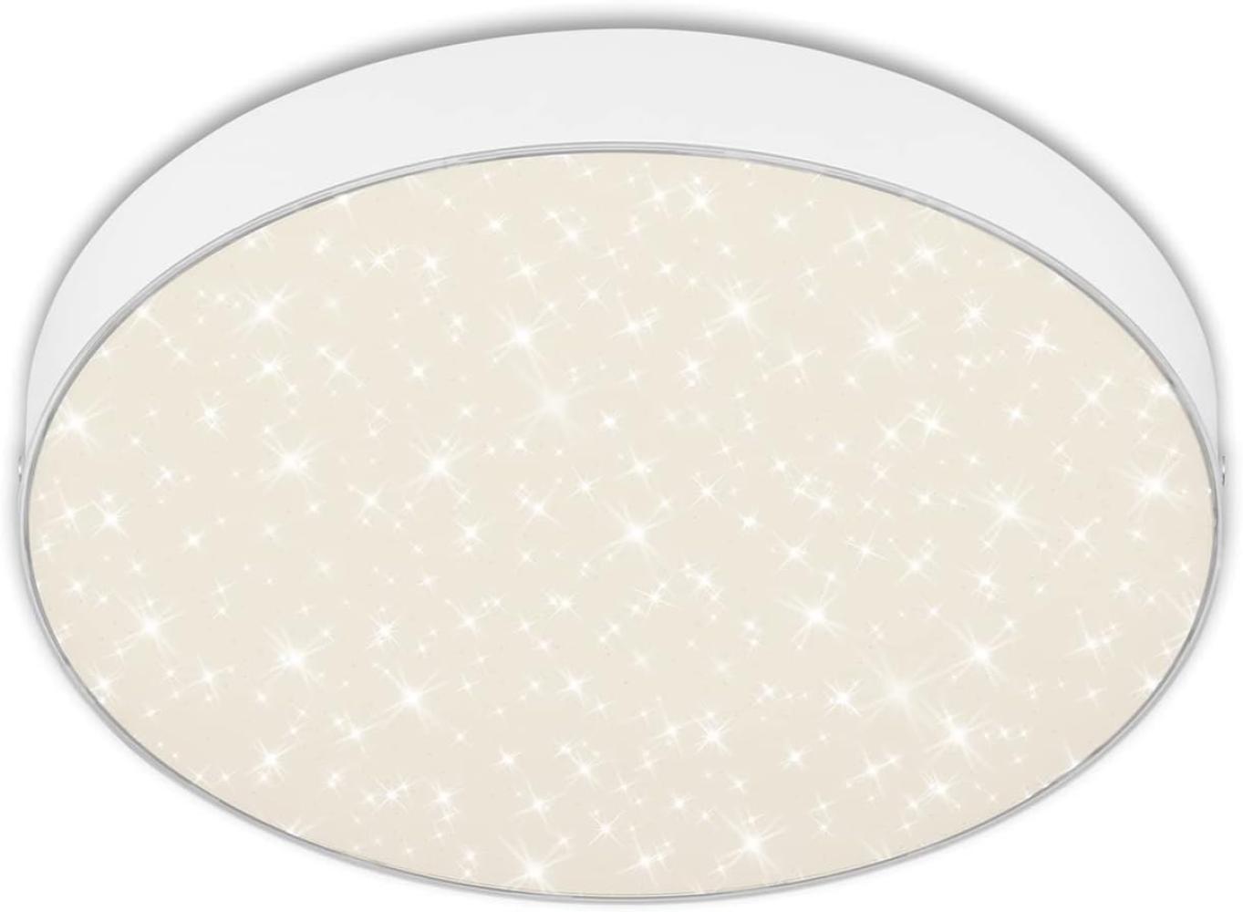 Briloner LED Deckenleuchte Flame Star weiß Ø 28,7 cm mit Sternenhimmel Bild 1