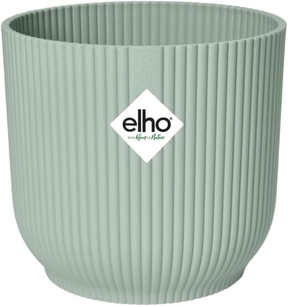 elho Vibes Fold Rund 18 Pflanzentopf - Blumentopf für Innen - 100% recyceltem Plastik - Ø 18. 4 x H 16. 8 cm - Grün/Sorbet Grün Bild 1