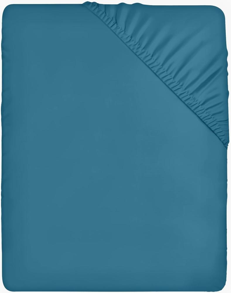 Utopia Bedding - Spannbettlaken 160x200cm - Denim Blau - Gebürstete Polyester-Mikrofaser Spannbetttuch - 35 cm Tiefe Tasche Bild 1