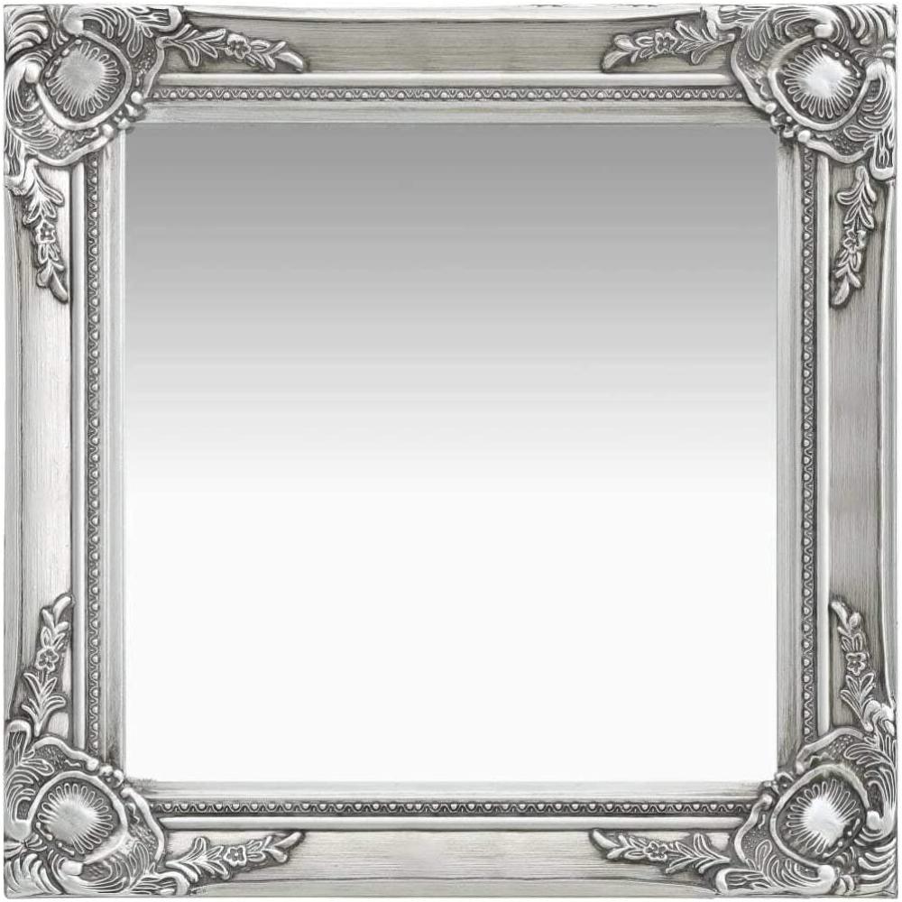 vidaXL Wandspiegel im Barock-Stil 50 x 50 cm Silbern Bild 1
