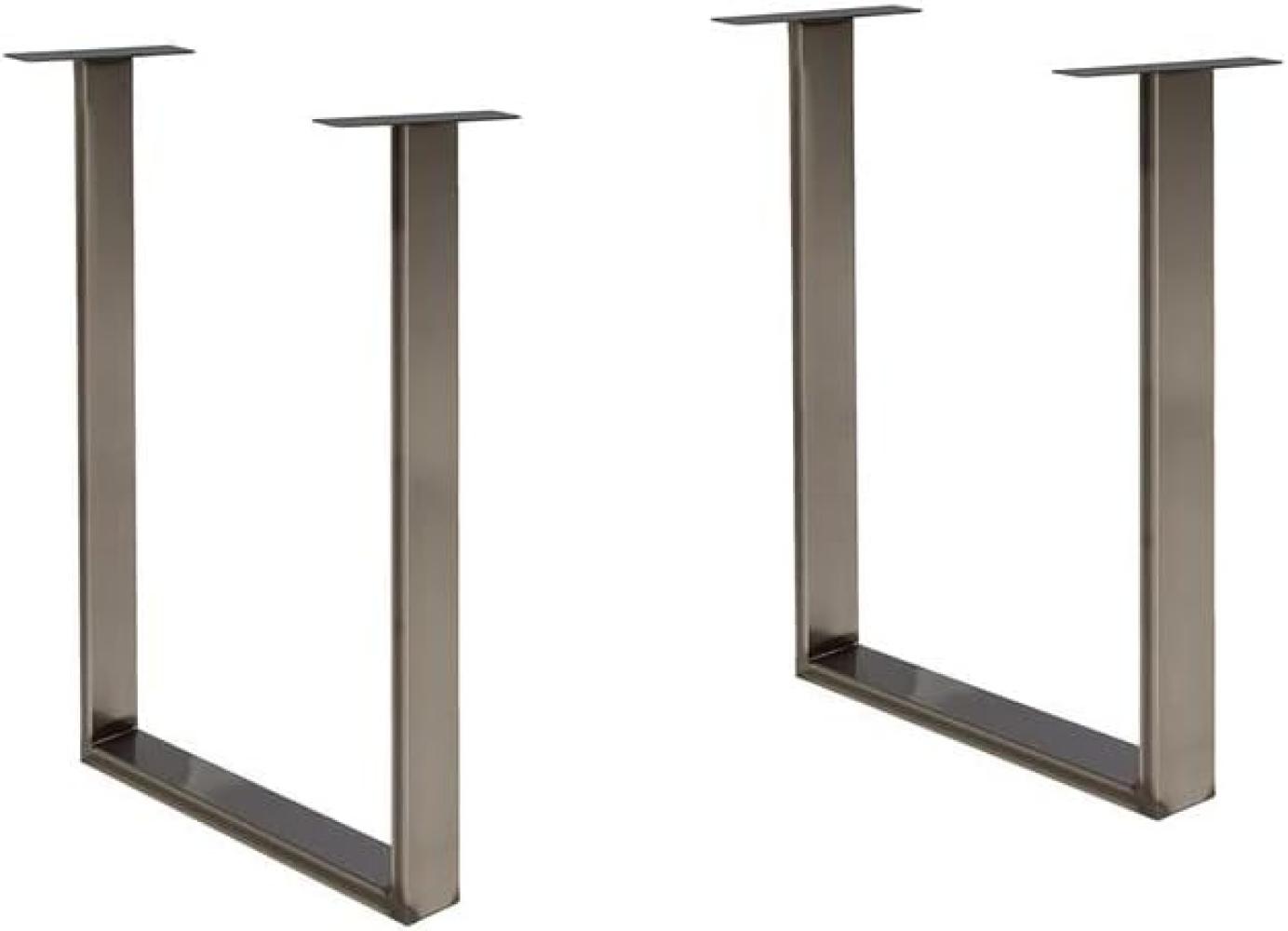 FORTE Tables Metallfüsse, Holzwerkstoff, Grau, 71 x 70,3 x 19,2 cm Bild 1
