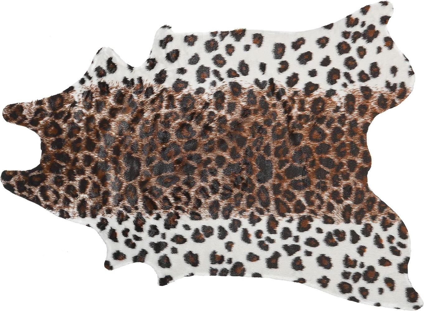 Kunstfell-Teppich Leopard braun weiß 130 x 170 cm BOGONG Bild 1