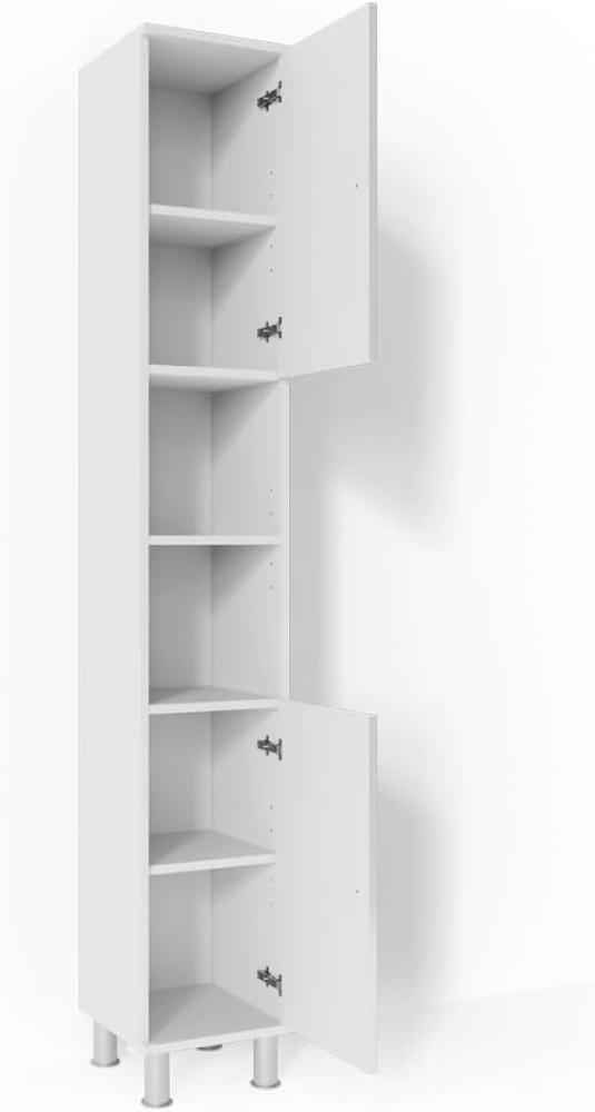 VICCO 'Fynn' Badezimmer Hochschrank, Weiß hochglanz, 190 x 30 cm Bild 1