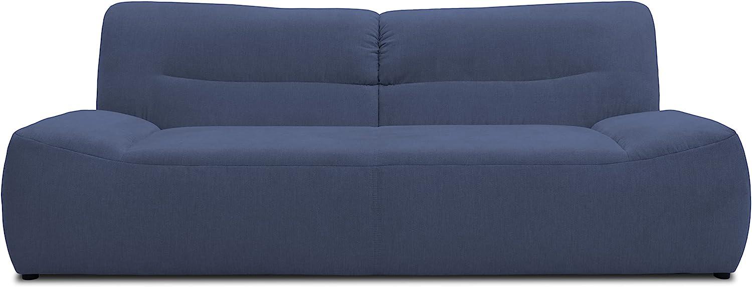 DOMO Collection Boho Sofa, 3 Sitzer im Boho-Style, 3er Sofa, Couch, Bigsofa in dunkelblau Bild 1