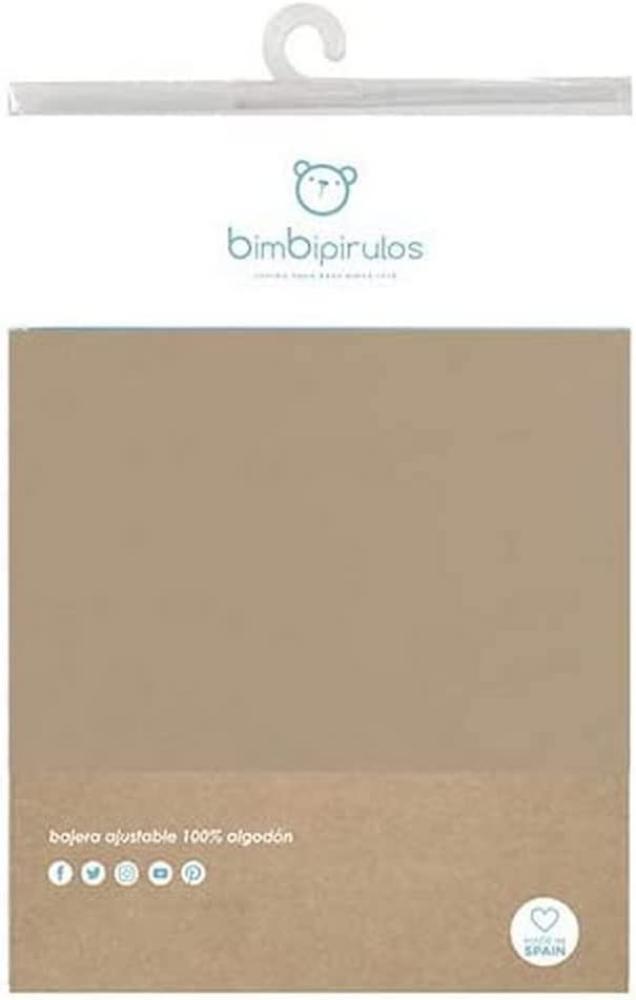 pirulos 40200000 – Spannbettlaken, Baumwolle, 40 x 80 cm, Farbe leinen Bild 1