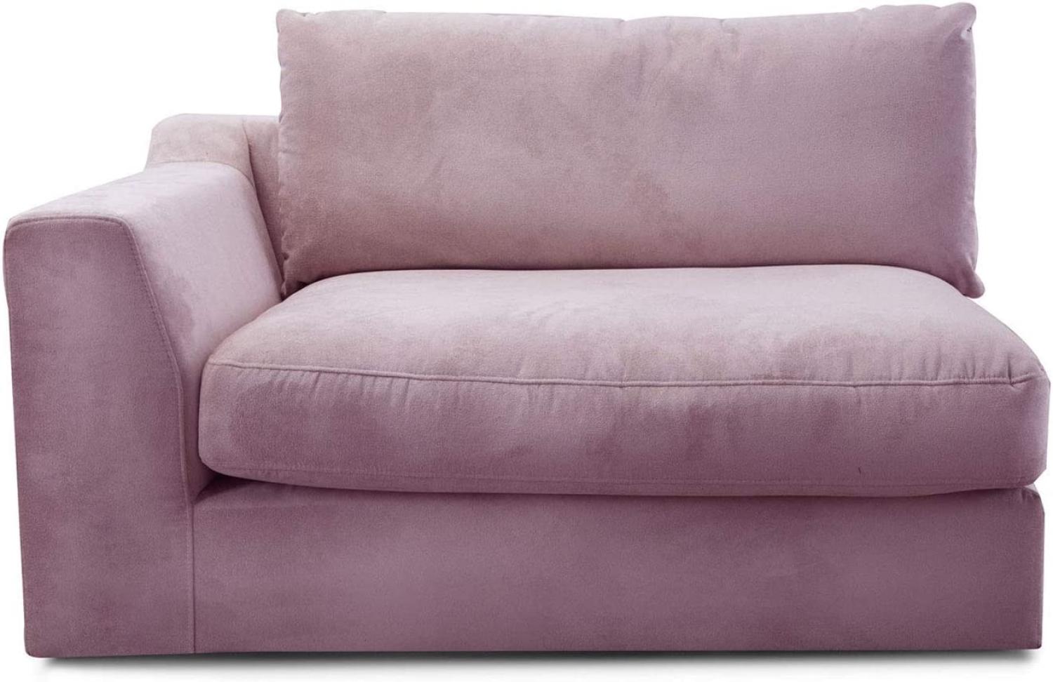 CAVADORE Sofa-Modul "Fiona"mit Armteil links / individuell kombinierbar als Ecksofa, Big Sofa oder Wohnlandschaft / 138 x 90 x 112 / Webstoff flieder-lila Bild 1