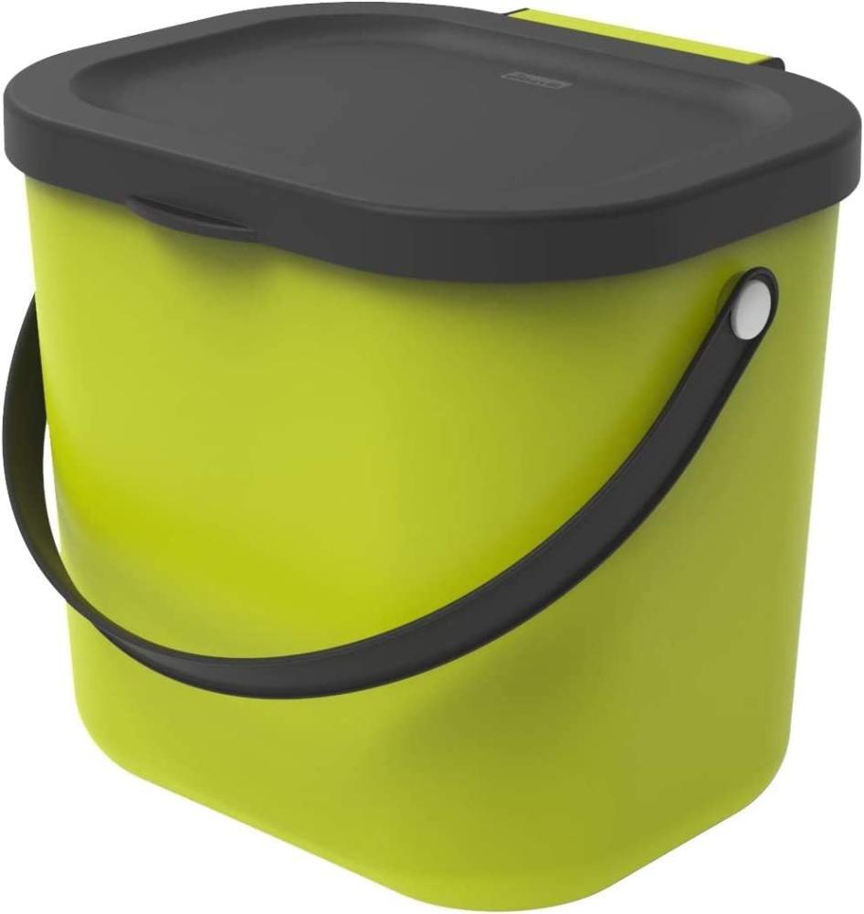 Rotho Mülltrennungssystem Albula 6 L lime green Recyclingbehälter Bild 1