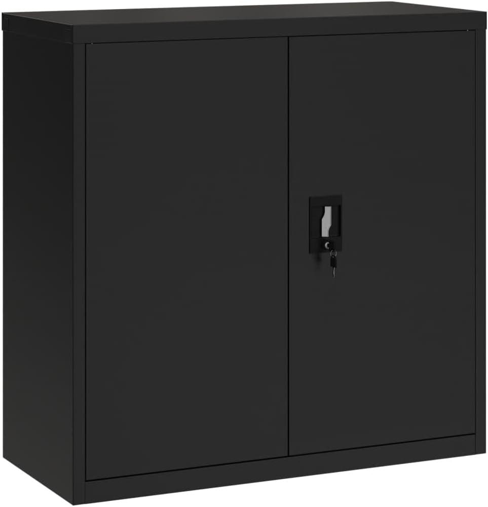 Aktenschrank Schwarz 90x40x90 cm Stahl 339730 Bild 1