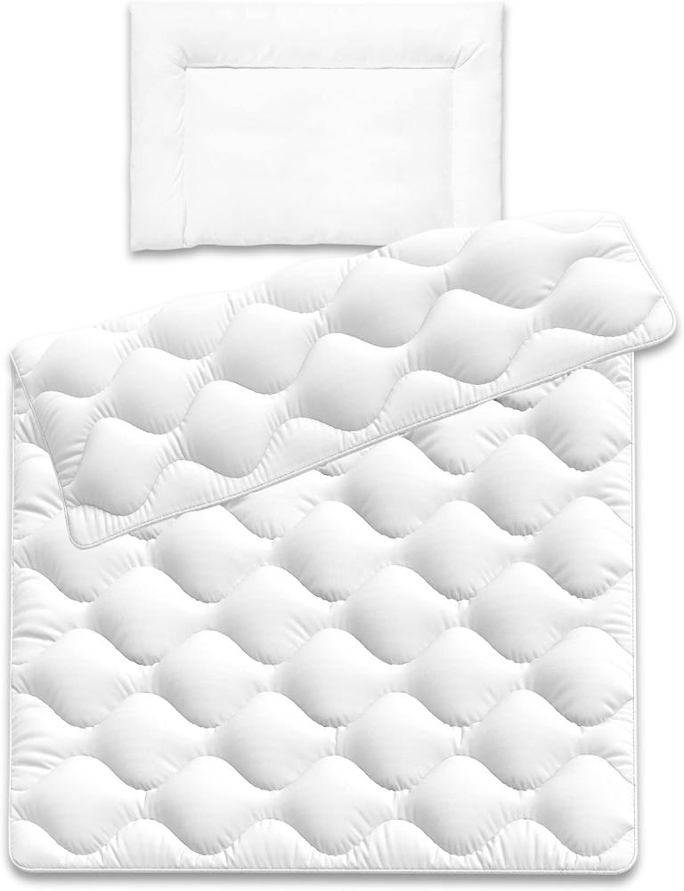 Siebenschläfer Baby Bettdecke und Kissen im Set - Kinderdecke 100 x 135 mit Kopfkissen 40x60cm Bild 1