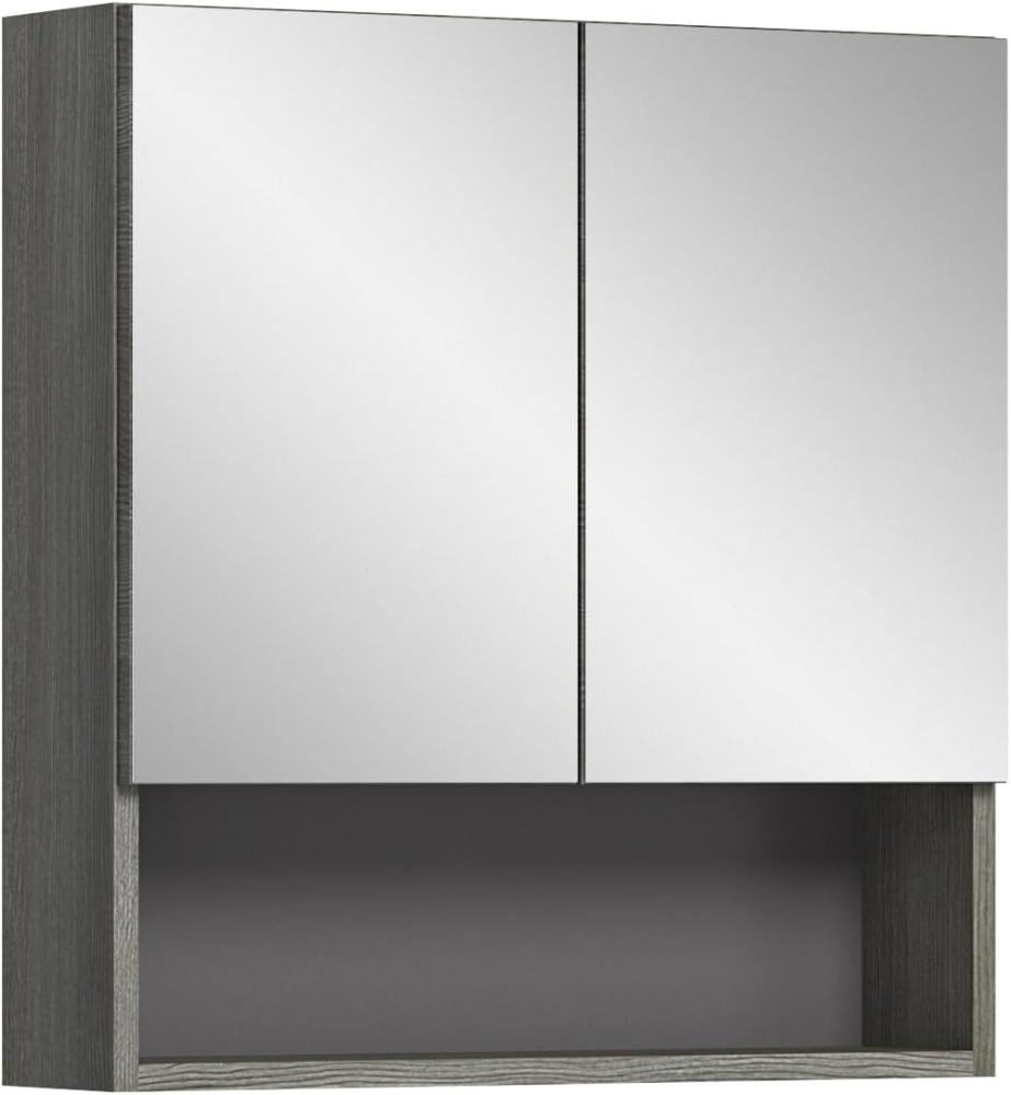 Badezimmer Spiegelschrank Silver in Rauchsilber grau 60 cm Bild 1