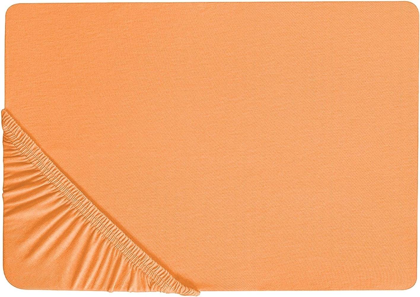 Spannbettlaken Baumwolle orange 90 x 200 cm JANBU Bild 1