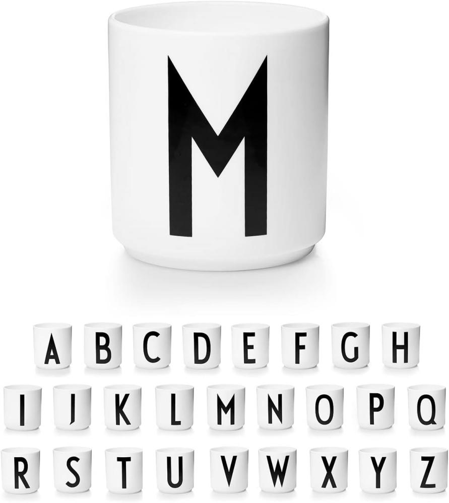 Design Letters Porzellan Kaffeetassen A-Z Weiß | Weihnachten dekoration | Kaffeetasse Weihnachtsgeschenke für frauen, Männer | Premium dekorativen Buchstaben becher | Verwendung als Teetasse Bild 1