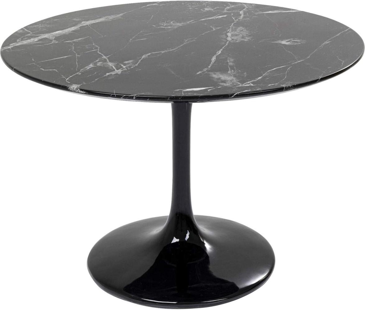 Kare Tisch Solo Marble Schwarz Ø110 Esszimmertische, Polyresin, 110cm Bild 1