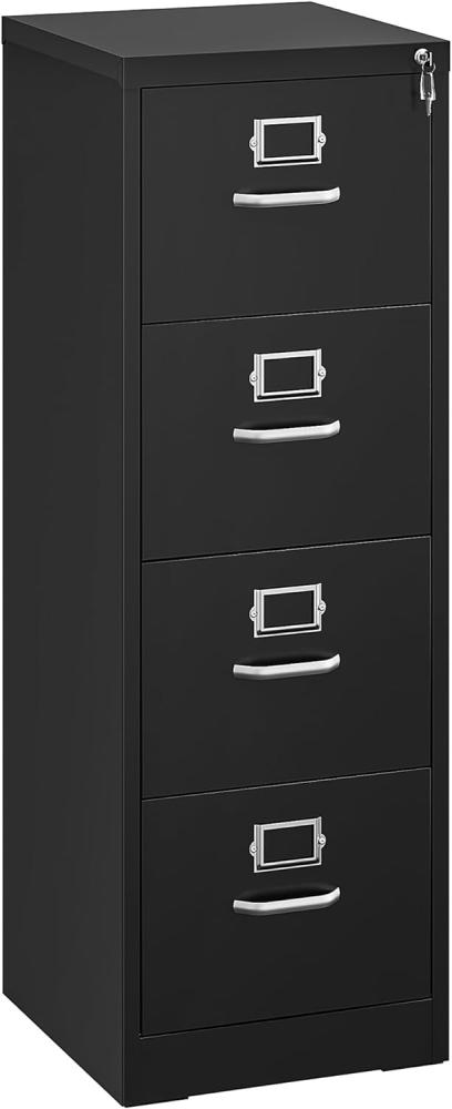 YITAHOME Aktenschrank, Metall, Schwarz, 45.8 x 45 x 133cm Bild 1