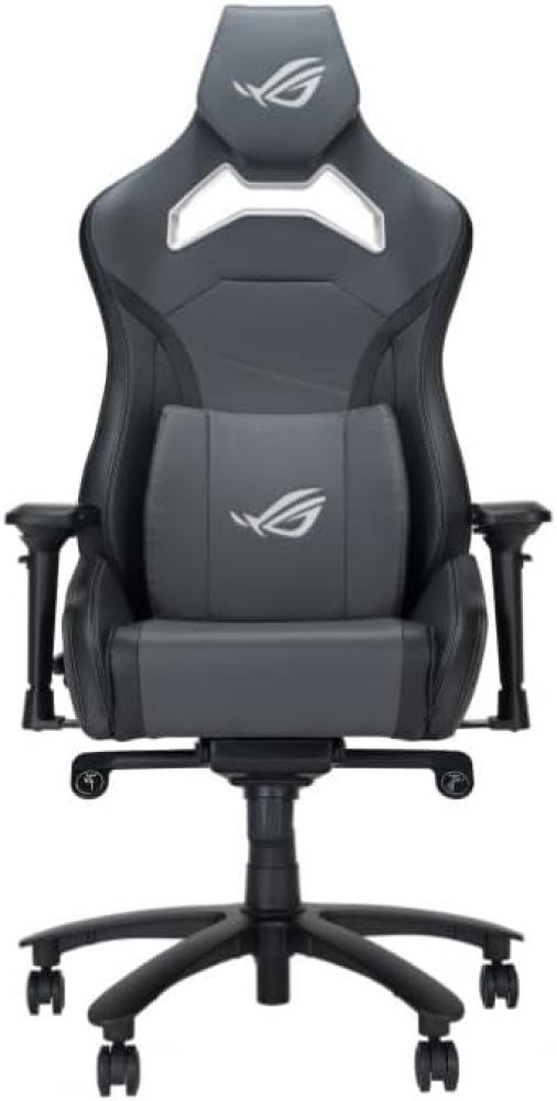 ASUS ROG Chariot X Core Gaming-Stuhl (verstellbare Kopfstütze, 4D-Armlehnen, Memory-Foam, Premium-PU-Leder, Klasser 4 Gaslift) grau Bild 1