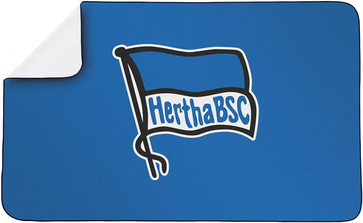 Hertha BSC Sporthandtuch Deluxe - 80x130 cm - blau Bild 1