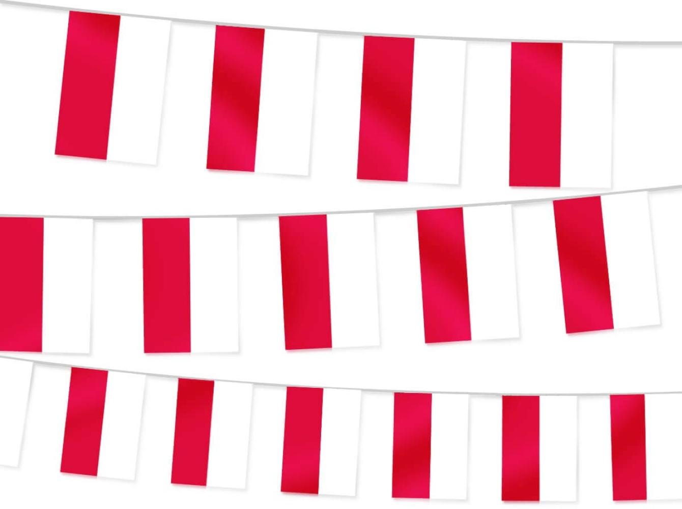 Wimpelkette WM EM Länderfahnen Girlande Fahnenkette Fanartikel Wimpel Polen Bild 1