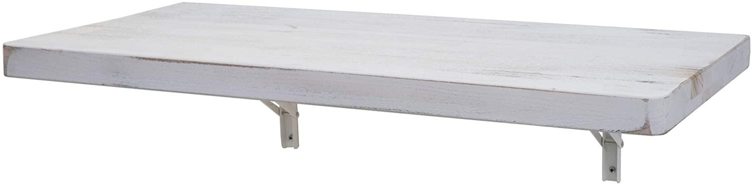 Wandtisch, shabby weiß, Massivholz, klappbar, 120x60cm Bild 1