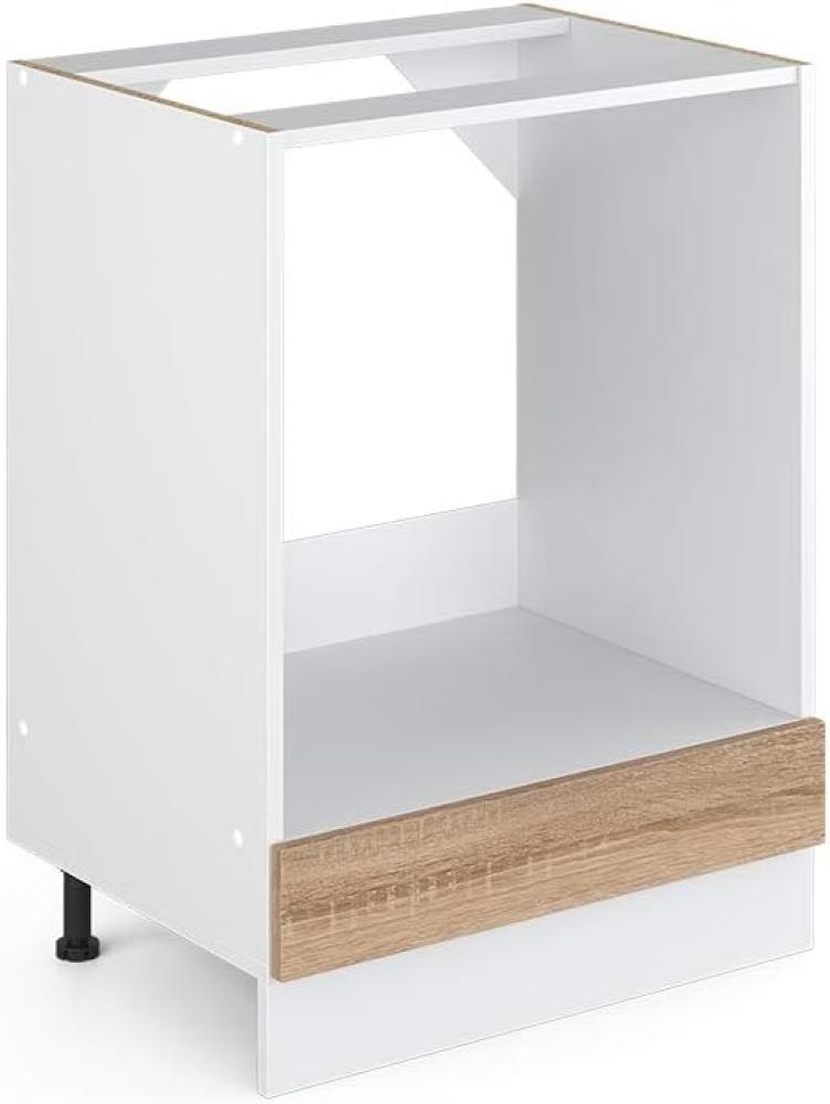 Vicco Küchenschrank R-Line Hängeschrank Unterschrank Küchenzeile Küchenunterschrank Arbeitsplatte, Möbel verfügbar in anthrazit und weiß (Sonoma mit Arbeitsplatte, Herdumbauschrank 60 cm) Bild 1