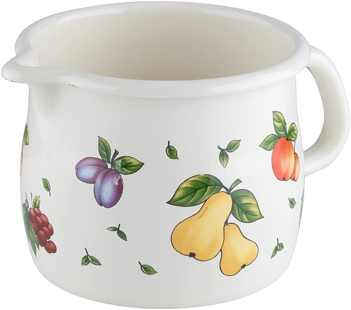 Riess Country Fruit Garden Schnabeltopf gebaucht Ø14cm, 1. 7 Liter Emaille Bild 1