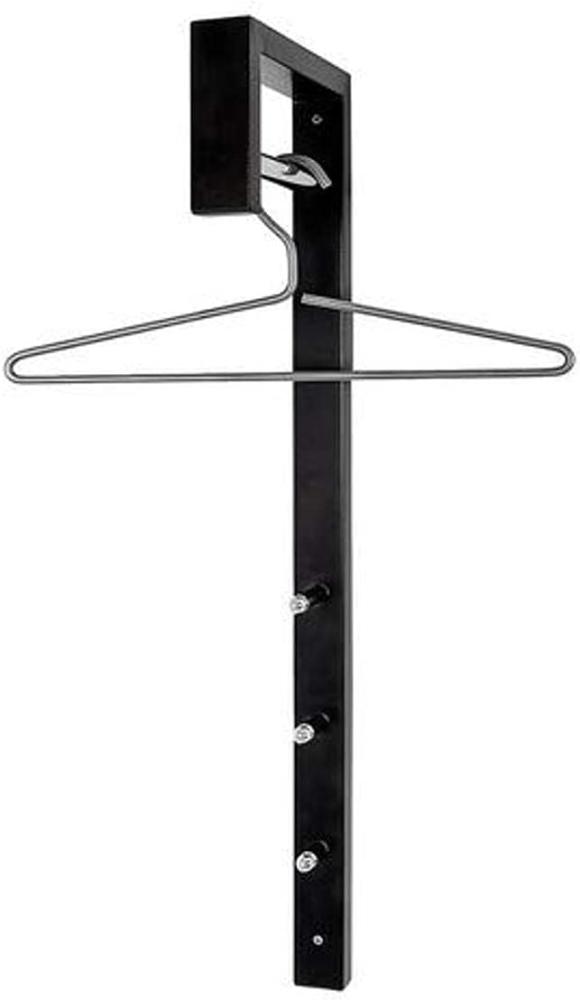 HAKU 89545 Möbel Wandgarderobe - Stahlrohr schwarz lackiert 3 Haken Höhe 70 cm Bild 1