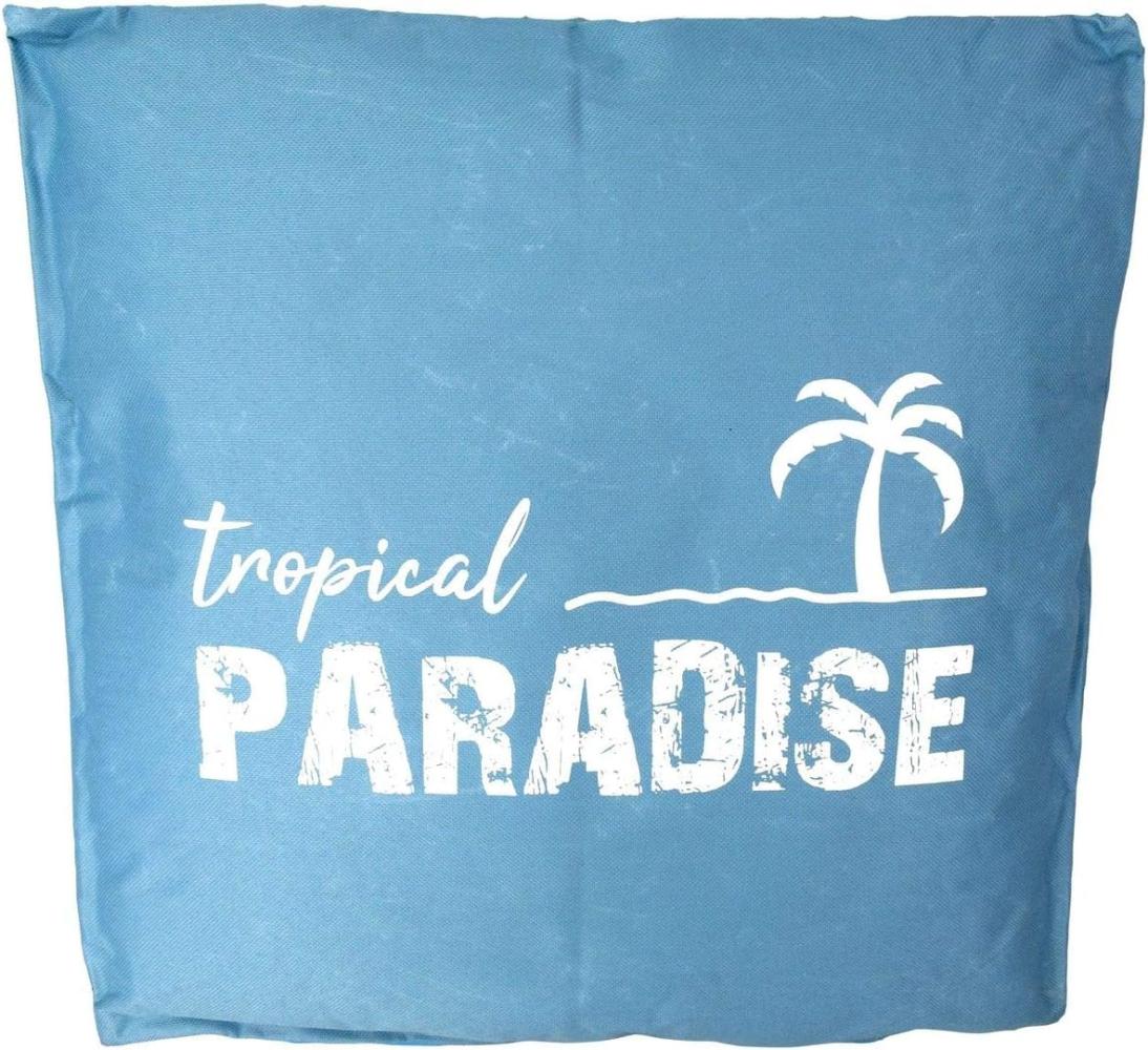 Outdoor Kissen Tropical Paradise 45x45cm wetterbeständig pink o. petrol Garten petrol Bild 1