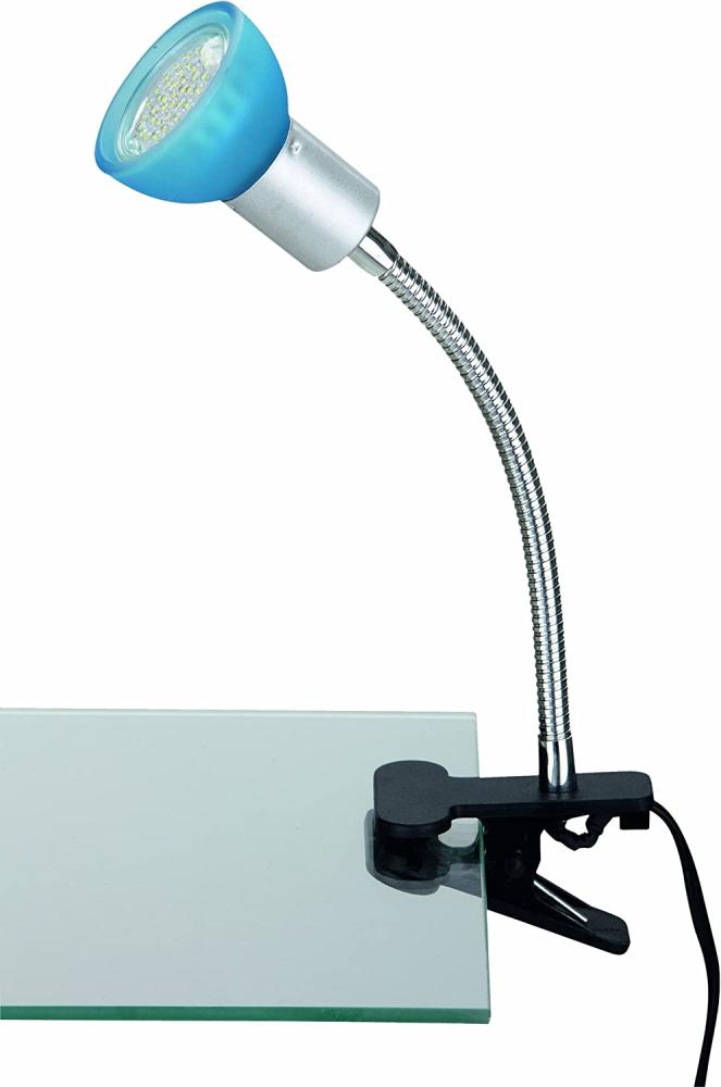 Briloner LED Klemmleuchte titanfarbig-blau Leselampe Klemmlampe Bettlampe Bild 1