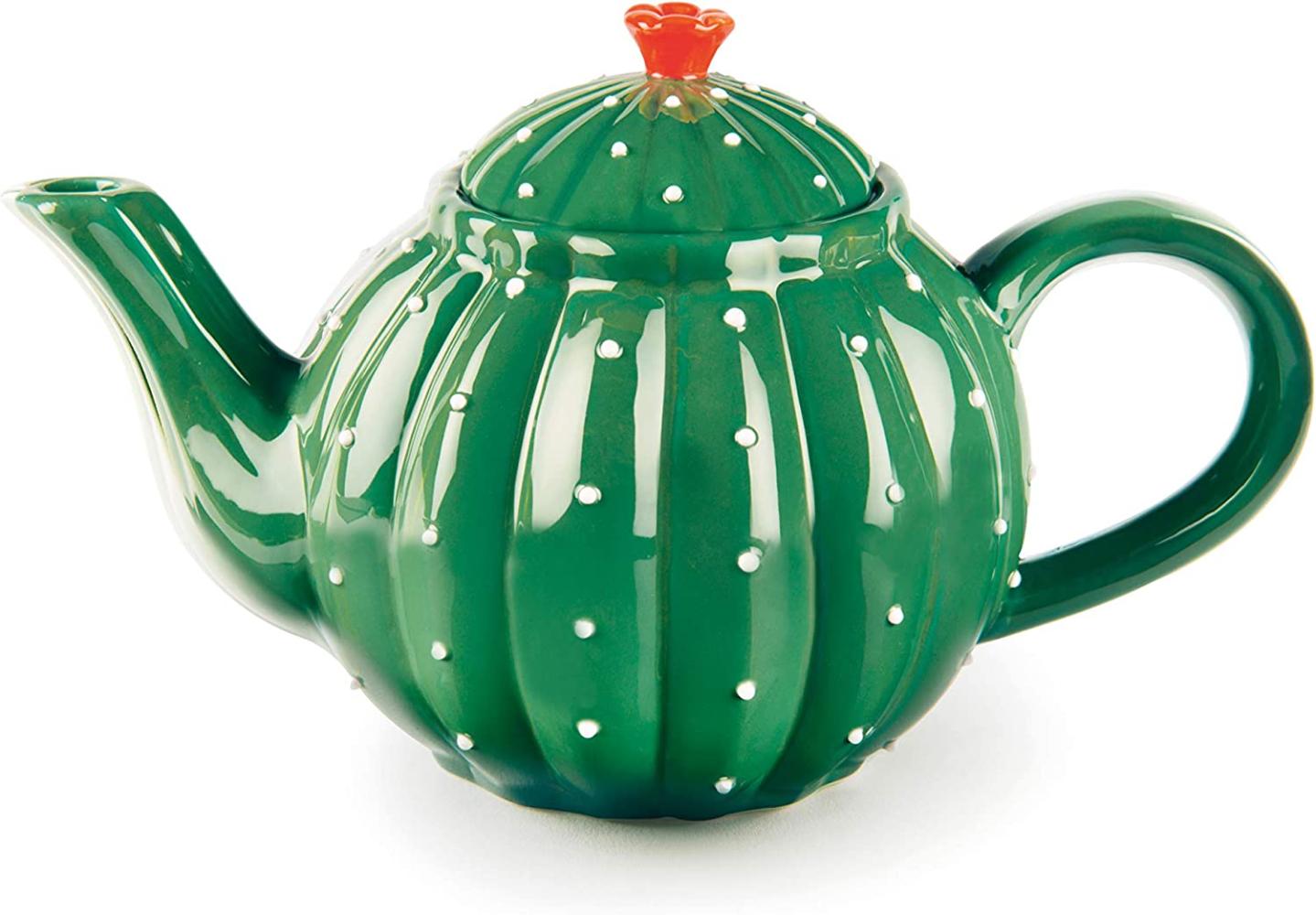 Excelsa Cactus Teekanne, Keramik, 650 ml, Dunkelgrün Bild 1