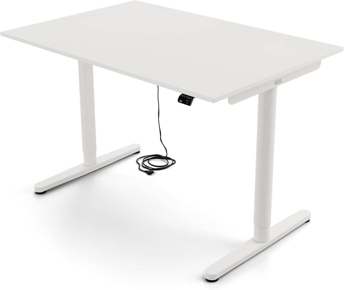 Yaasa Desk Essential Elektrisch höhenverstellbarer Schreibtisch, 120 x 80 cm, Weiß Bild 1