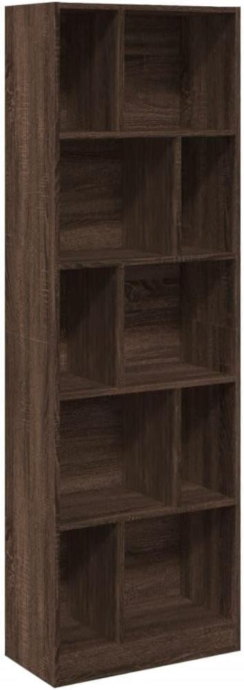 Bücherregal Braun Eichen-Optik 57x28,5x174 cm Holzwerkstoff 847995 Bild 1